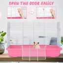 Hamster Cages, Small Animal Travel Cages - Ideal for Temporarily Transporting or Carrying Hamsters, Guinea Pigs, Rats, Parrots, Birds, Squirrels and Other Small Animals, Medium