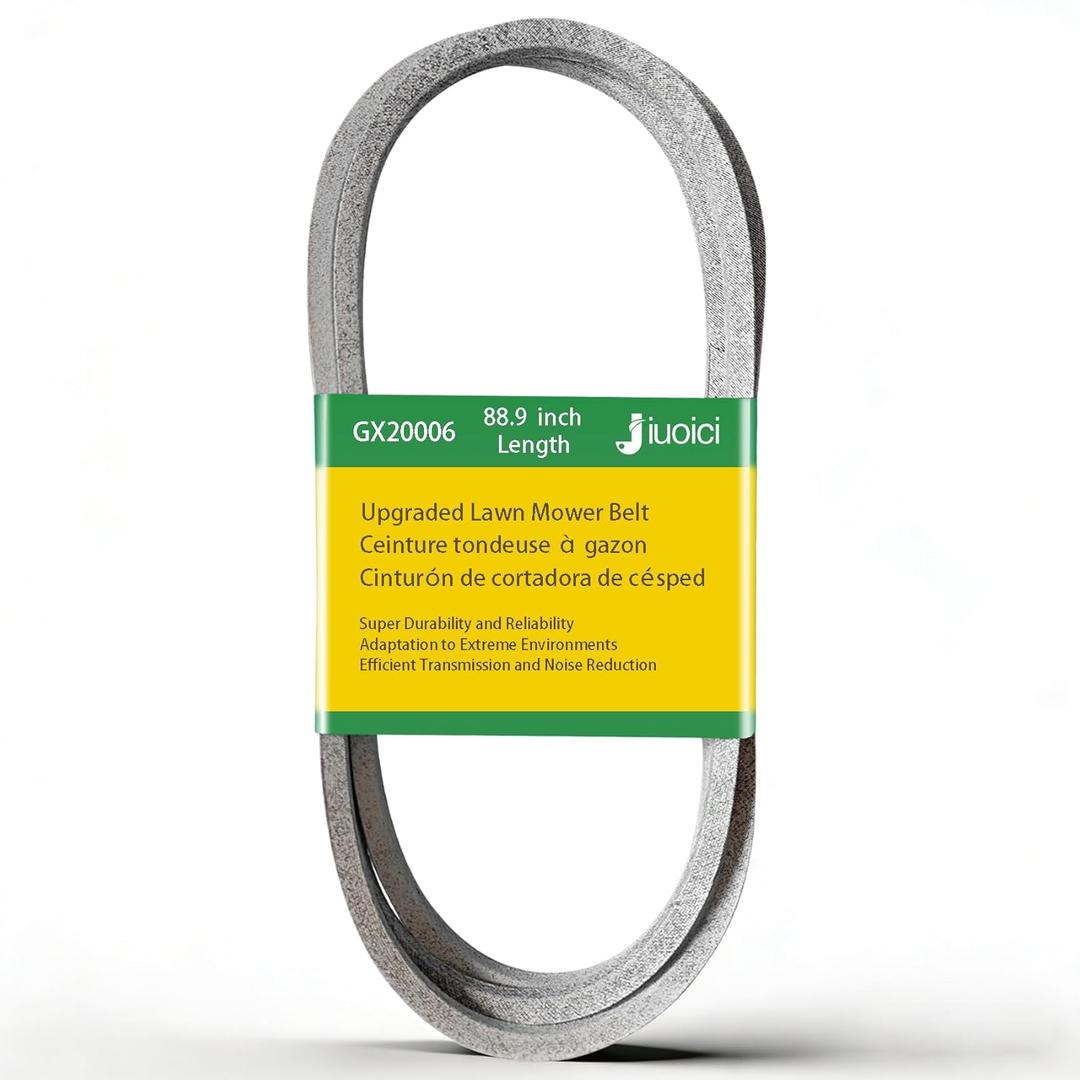 2026 Upgraded for GX20006 UC30568 John Deere Drive Belt, D140 D130 D110 D125 D160 L120 L130 S100 S120 S130 S140 S170 S180 S240 LA115 Lawn Mower, Zero-Stretch & Extra Long Life / 88.9 Inch, Grey