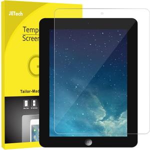 JETech Screen Protector ONLY for iPad 2 (2011) / iPad 3 (2012) / iPad 4 (2012) 9.7-inch - DISCONTINUED Models - NOT for Any Newer iPad - Tempered Glass, 1-Pack