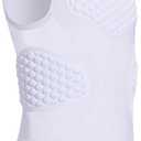DEVOROPA Youth Boys Football Baseball Padded Compression Shirt Chest Protector Softball Lacrosse Rib Heart Sternum Guard, Medium