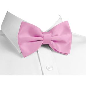 trilece Bow Ties for Men - Men's Solid Pretied Bowties for Formal Wear - Adjustable Bow Tie - Bow ties for Woman (Pink)