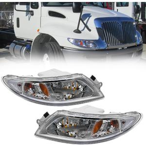 aostirmotor Headlights Assembly Fit for International 4300(2002-2018),Pair Driver (Left Side) and Passenger (Right Side)