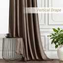 Pinch Pleated Brown Velvet Curtains for Living Room Modern Elegant Plush Velvet Luxury Fabric Room Darkening Window Drapes Bedroom Curtain 40x90