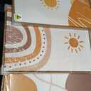 Framed Boho Neutral Terracotta Abstract Wall Art Bedroom, 3 Piece Beige Orange Sun Arch Canvas Artwork for Walls, Mid Century Modern Rainbow Prints Wall Decor for Living Room Nursery Room, 16x24 Inch, 16" W x 24" H x 3Pcs