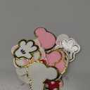 20Pcs Mouse Themed Patch, Pink Mouse Chenille Patches Gold Edges Bowknot Iron On Patch for Bags Hat DIY Clothing Repair