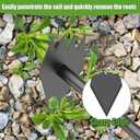 Luvenia Garden Hoe Triangle Sharp Hoes Garden Tool Manual Weeder Gardening Weeding Tool 30-60" Long Handle 2-in-1 Adjustable Stainless Steel Heavy Duty Hoes for Digging Soil Weeding Planting
