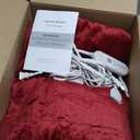 King Size Electric Blanket 100" x 90" - Soft Flannel Sherpa Heated Blanket with Dual Control, 5 Heating Levels & 10 Hours Auto Off, King Heating Blanket with ETL ertification (Red)