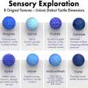 Magnetic Sensory Fidget Balls (8PCS), Weighted Magnet Balls Fidget Toys for Teens Adult ADHD Autism Anxiety, Quiet Stress Relief Office Desk Gadgets, Hand Therapy Sensory Toy Items Gift (Blue)