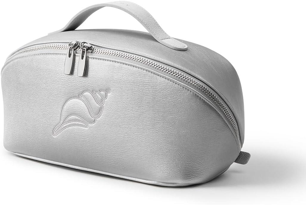 EACHY Travel Makeup Bag, Large Capacity Cosmetic Bag for Women, Waterproof PU Leather, Flat Open Portable Toiletry Bag for Skincare, Brushes & Travel Essentials