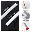 Lunghaa Peel and Stick Shiny White Finish Molding Trim, 393.7" x 0.31" Flexible Decoration Strip for Wall, Tile Edge, Mirror, Cabinet, Furniture and DIY Home Decor