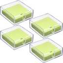 Acrylic Cocktail Napkin Holder for Table, Clear Beverage Napkin Holder Square Rectangle for Dinner, Kitchen, Bathroom, Restaurant, Bar (4 Pieces, 5.5 x 5.5 Inch)