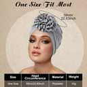 JenPen 4 Pcs Chemo Turban Headwear for Women Soft Cancer Cap Flower Turban Elastic Head Wrap for Cancer Patients Hair Loss