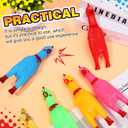 Honoson 50 Pcs Rubber Chickens Squeak Screaming Chicken Novelty Bulk Dog Toys for Pets Dogs Adults, 6.3 Inch(Multi Colors)