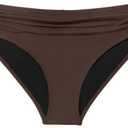 Zmart Women Full Coverage Ruched Bikini Bottoms Tummy Control Swim Bottoms Scrunch Ruffle Bathing Suit Bottom (Brown, M)