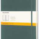 Moleskine Classic Notebook, Hard Cover, XL (7.5" x 9.5") Ruled/Lined, Forest Green, 192 Pages