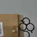 PATIKIL 1.3 Inch Inner Dia Curtain Rod Rings with Eyelets, 18 Pcs Metal Drapery Ring for Curtain Rods Hoop Pins, Black