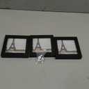 4x4 Black Picture Frames set of 3, Made of Wooden and Real Glass Small Square frame - Display on Table Desk Top or Wall Hanging