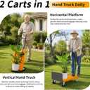 Folding Hand Truck Dolly and Platform Cart, 330 Lbs, 2-Level Adjustable