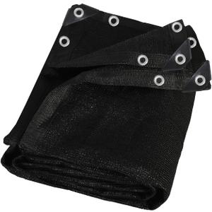 90% Black Shade Cloth 20 ft X 20 ft,Heavy Duty HDPE Mesh Sun Shade Tarp with Grommets for Garden Greenhouse Pergola Patio Pool Kennel UV Protection