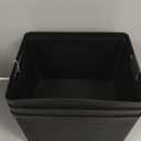 BINO | Woven Plastic Basket | Large (Black), 3-Pack | THE JUTE COLLECTION | Home Organization, Space - Saving Storage, Stylish Design | Jute Basket | Plastic Storage Basket