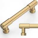 Amerdeco 10 Pack Champagne Bronze Cabinet Pulls 3.75 Inch(96mm) Hole Center Drawer Pulls Cabinet Hardware Kitchen Cabinet Handles for Bathroom ZH0075