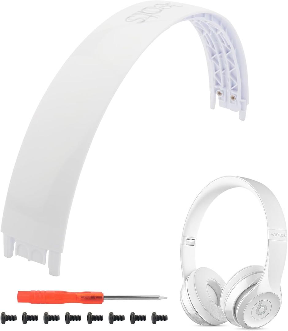 Solo3 Headband Replacement Parts Accessories Solo2 Headband Repair Kit Compatible with Solo 3.0 Solo 2.0 Wireless Top HeadbandWhite