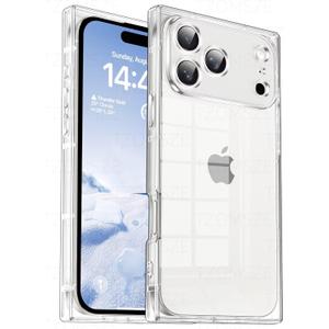 Tzomsze Case Compatible with iPhone Pro Max Clear Case,Camera Protection,Reinforced Corners TPU Slim Shockproof Case Cover for Women Girls 6.9 inch-Clear
