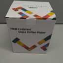 Super-Duper glass coffee 600ml glass coffee maker Made of high borosilicate glass Stainless steel filter pour over coffee carafe coffee maker non electric