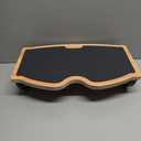 StrongTek Ergonomic Wood Foot Rest for Enhanced Circulation & Comfort, 350lbs Capacity, Rocker Balance Board for Standing Desks, Non-Slip, No Assembly, 18" Wide - Ideal for Office/Home