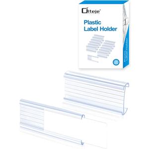 Diteje 30 Pack Plastic Wire Shelf Label Holder,Removable Shelving Rack Clips with Paper Inserts Compatible with Metro and Nexel 1-1/4inch Shelves,3.15x1.18inch