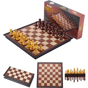 Chess Sets Magnetic Board Games  9.5 Inches Travel Chess Set for Teenager & Adults, WoodenStyle Folding Portable Chess Gifts Classic 2Player Strategy Family Game for Beginner and Professional