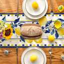 4 x Artoid Mode Lemon Tree Flower Bee Summer Table Runner, Seasonal Holiday Kitchen Dining Table Decoration for Home Party Indoor 13x48 Inch