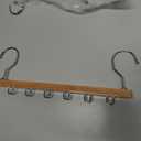 StorageWorks Hat Rack, Closet Organizer and Storage for Baseball Caps,Set of 4 with 6 Adjustable Stainless Steel Clips, Fits All Caps, Natural Wood Color