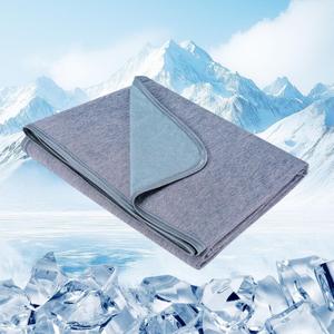 Cooling Blanket for Hot Sleepers, Cool Throw, Queen Size, Blue | Summer Lightweight Breathable Throw for Night Sweats, Q-Max>0.45 Cool Fiber for Double Bed Sofa Travel Adult Women Menopause