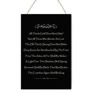 All That is Gold Does Not Glitter Wooden Wall Sign,Positive Quotes Wall Art Decor,Inspirational Wooden Hanging Signs Wall Decor for Office
