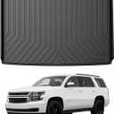 Mixsuper Custom Fit Cargo Liner for Chevrolet Suburban/GMC Yukon XL/Cadillac Escalade ESV 2015-2020, All Weather Cargo Mat Rear Trunk Liner Behind The 3rd Row Seats Black
