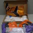 Kasyat 2 Set Halloween Balloon Column Stand Kit with Cat Head Scary Pumpkin Foil Balloon Orange Black Purple Arch Garland Kit for Spooky Birthday Party Halloween Theme Decoration