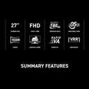msi MAG 27C6FA 27-inch 1920 x 1080 (FHD), Rapid VA, Gaming Monitor 180Hz, AMD FreeSync, 0.5ms, HDMI, Display-Port, VESA, Tilt, Black