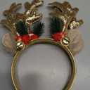 2Pcs Christmas Headband Deer Antlers Hairband Xmas Hair Hoop Holiday Festival Gift for Women