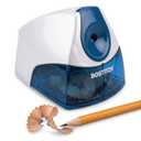 Bostitch Office Electric Pencil Sharpener for Classroom & Desk Use, Heavy-Duty Stall-Free Motor, High-Capacity Shavings Tray, Blue