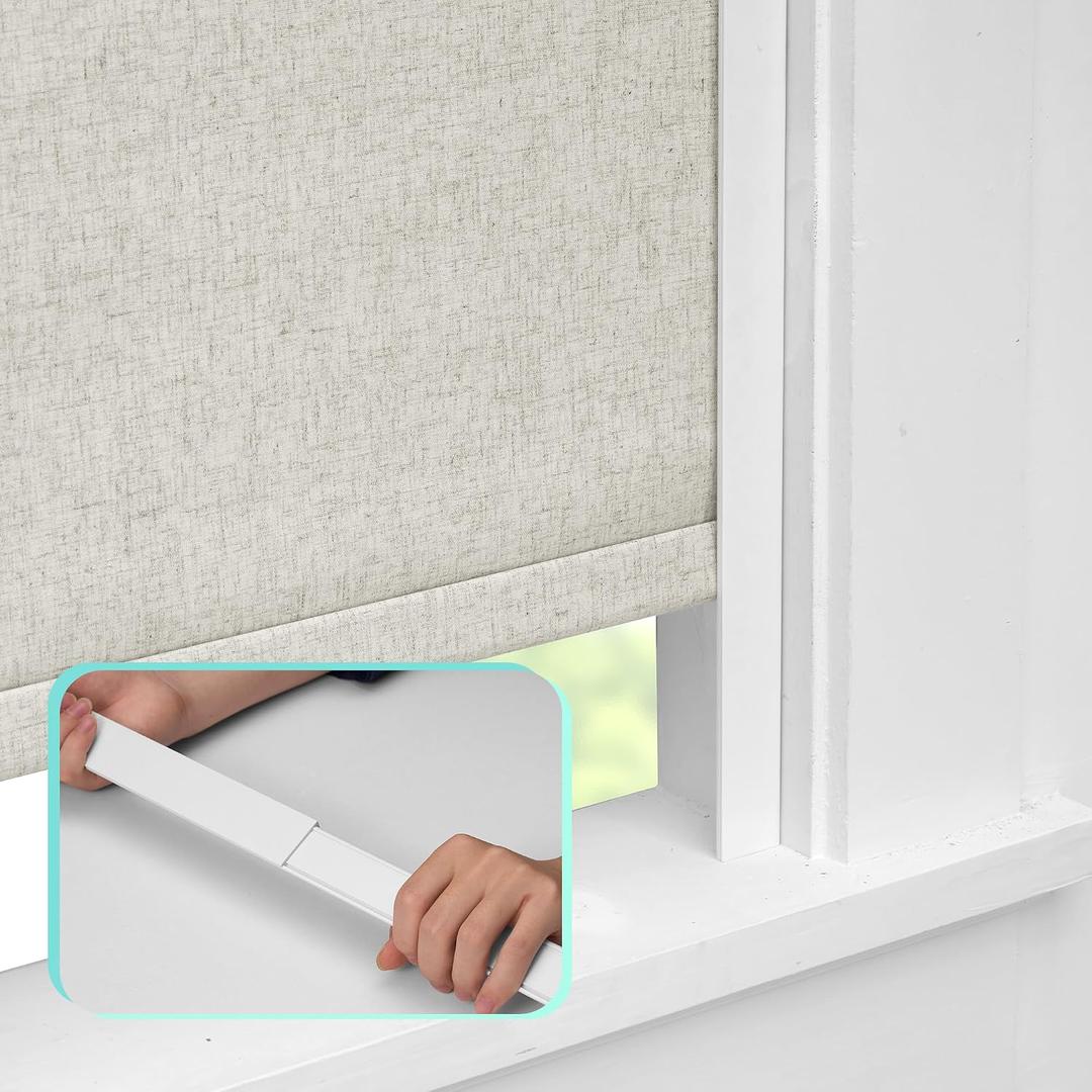 Blackout Retractable Blackout Strip for Window Shades and Blinds Side Tracks for Cordless Shades, Light Blocking Strips for Bedroom (Grey, 41",2Pcs)