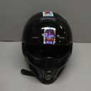 Open Face Full face Helmet Motorcycle Modular Helmets for Unisex-Adult Street Bike Cruiser Scooter DOT Approved (X-Large, Gloss Black), (8658X)