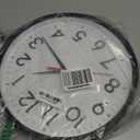 Sharp Wall Clock – Silver, Silent Non Ticking 14 Inch Quality Quartz Battery Operated Round Easy to Read Home/Kitchen/Office/Classroom/School Clocks, Sweep Movement