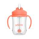 Dr. Brown's Milestones Baby's First Straw Cup, Training Cup with Weighted Straw, 9oz/270mL, Coral, BPA Free, 6m+
