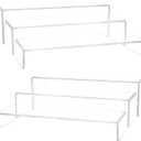 Aminigram Large Acrylic Display Risers, 2 Set - 6 Pack (12L~11.6L~11.2L) Collectibles Display Shelf, Acrylic Risers Display Stands for Show Figures, Cupcake, Perfume, Jewelry, Toys