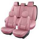 SCOMEE Leather Car Seat Covers Full Set Automotive Seat Protectors