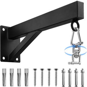 Punching Bag Hanger, Boxing Bag Wall Bracket Heavy Hanger Rated Hanging Stand Silent Rotation for Home Gym Indoor Outdoor Boxing Exercise