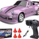 1/64 Scale Drift RC Car,Mini RC Sportscar 2.4Ghz with Gyro Mini Racing Drift Racing Remote Contrl Car Model Toys Hobby Gift for Adults and Kid (Pink)