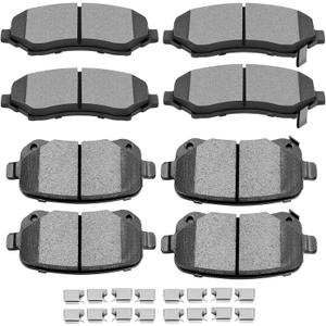 Ceramic Brake Pads Kits,SCITOO 8pcs Brakes Pads Set fit for 08-12 for Chrysler Town & Country,08-12 for Dodge Grand Caravan,09-13 for Dodge Journey,12 for Ram C/V,09-12 for Volkswagen for Routan