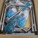 Folding Shower Chair Seat, 17.5" Stainless Steel Small Shower Chair for Inside Shower with Pad, 400lbs Portable Travel Shower Stool, Safety Anti-Slip Bath Chair for Seniors, Disabled, Gray